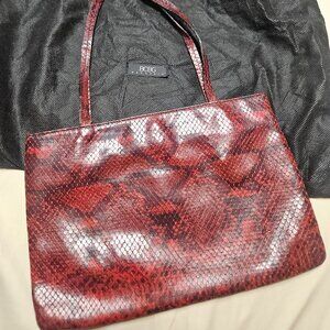 BCBG MAXAZRIA Red Lizard Purse